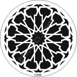 Yuvarlak Desenler Stencil Şablon (25x25) YU-055