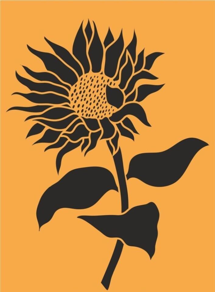 Çiçek Desen Stencil Şablon (15x20) F-124