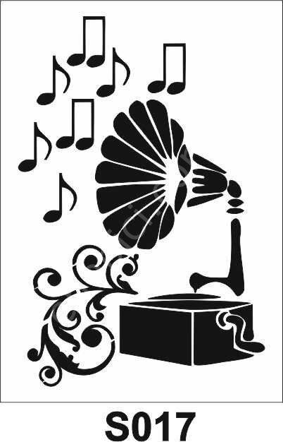 Diğer Karışık Desenler Stencil Şablon (21x30) S-017