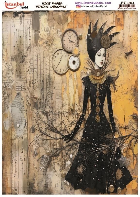 Pirinç Dekopaj Kağıdı 30x42cm PT-301 Kadın