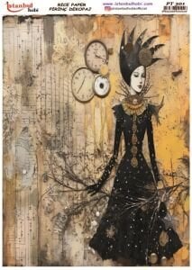 Pirinç Dekopaj Kağıdı 30x42cm PT-301 Kadın