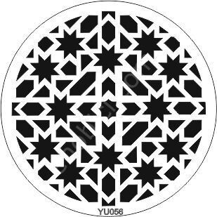 Yuvarlak Desenler Stencil Şablon (25x25) YU-056