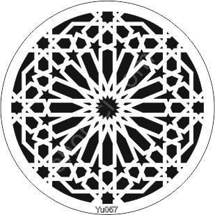 Yuvarlak Desenler Stencil Şablon (25x25) YU-057