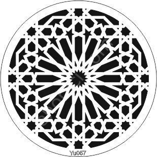 Yuvarlak Desenler Stencil Şablon (25x25) YU-057