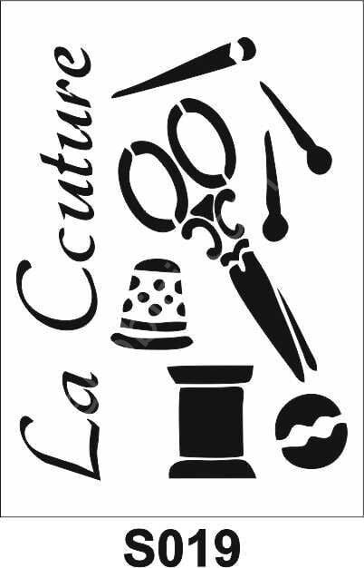 Diğer Karışık Desenler Stencil Şablon (21x30) S-019