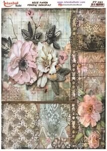 Pirinç Dekopaj Kağıdı 30x42cm PT-291 Çiçek