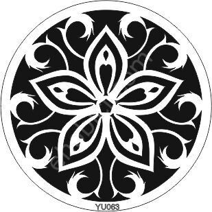 Yuvarlak Desenler Stencil Şablon (25x25) YU-063