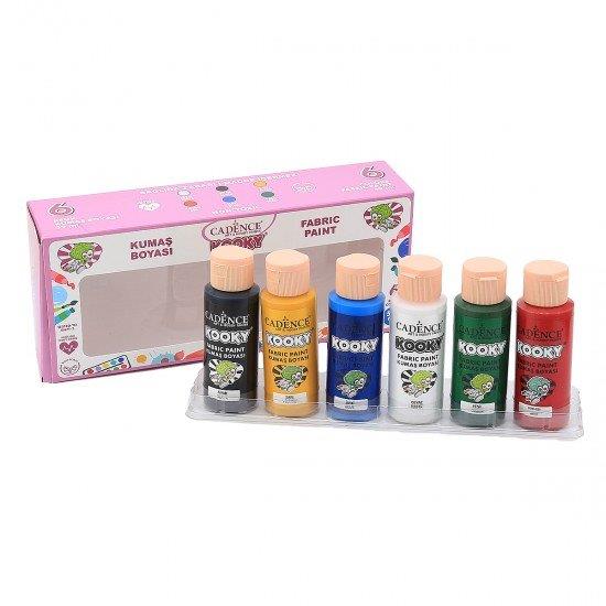 Cadence Kooky Kumaş Boyası 59ml 6 lı Set1