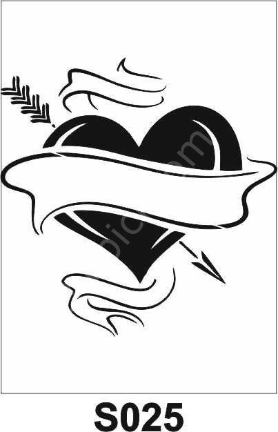 Diğer Karışık Desenler Stencil Şablon (25x25) S-025