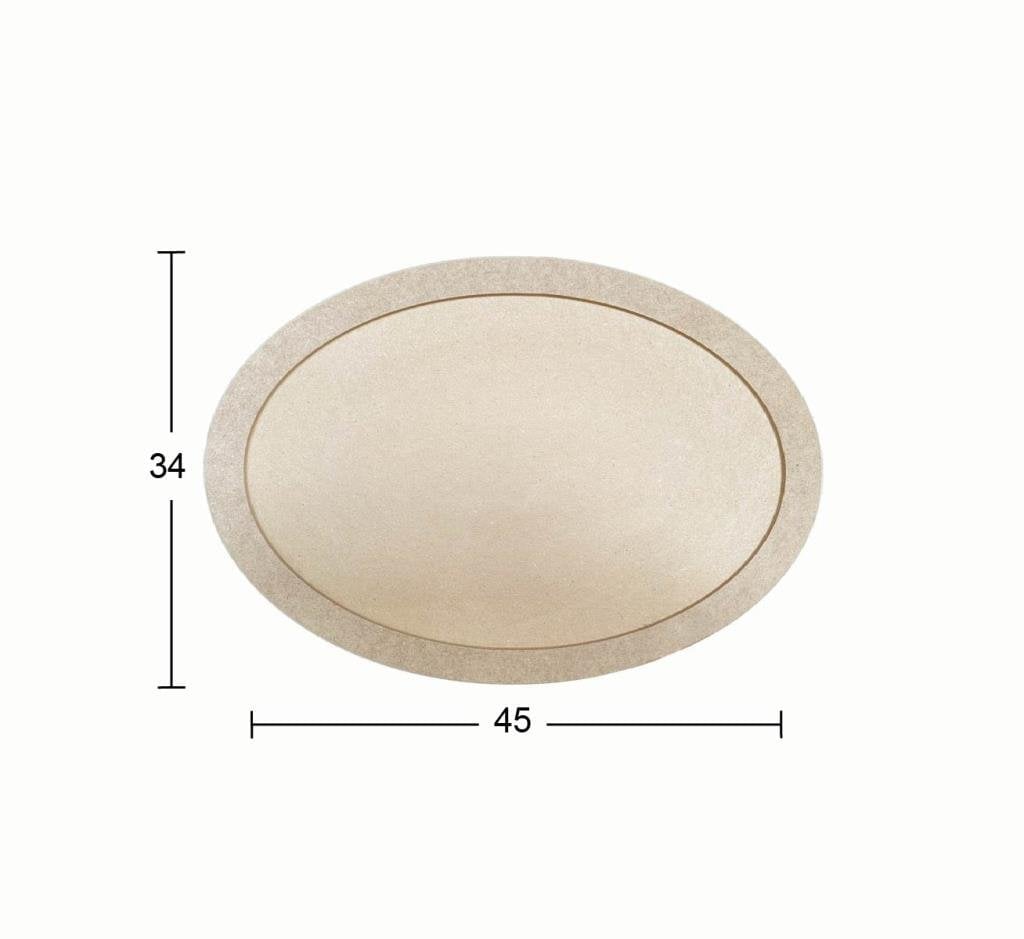 Ahşap Oval Pano 45x34cm PA272