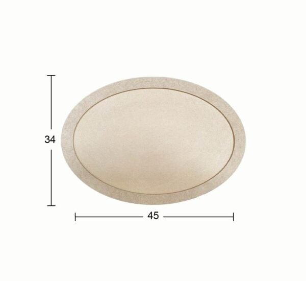 Ahşap Oval Pano 45x34cm PA272