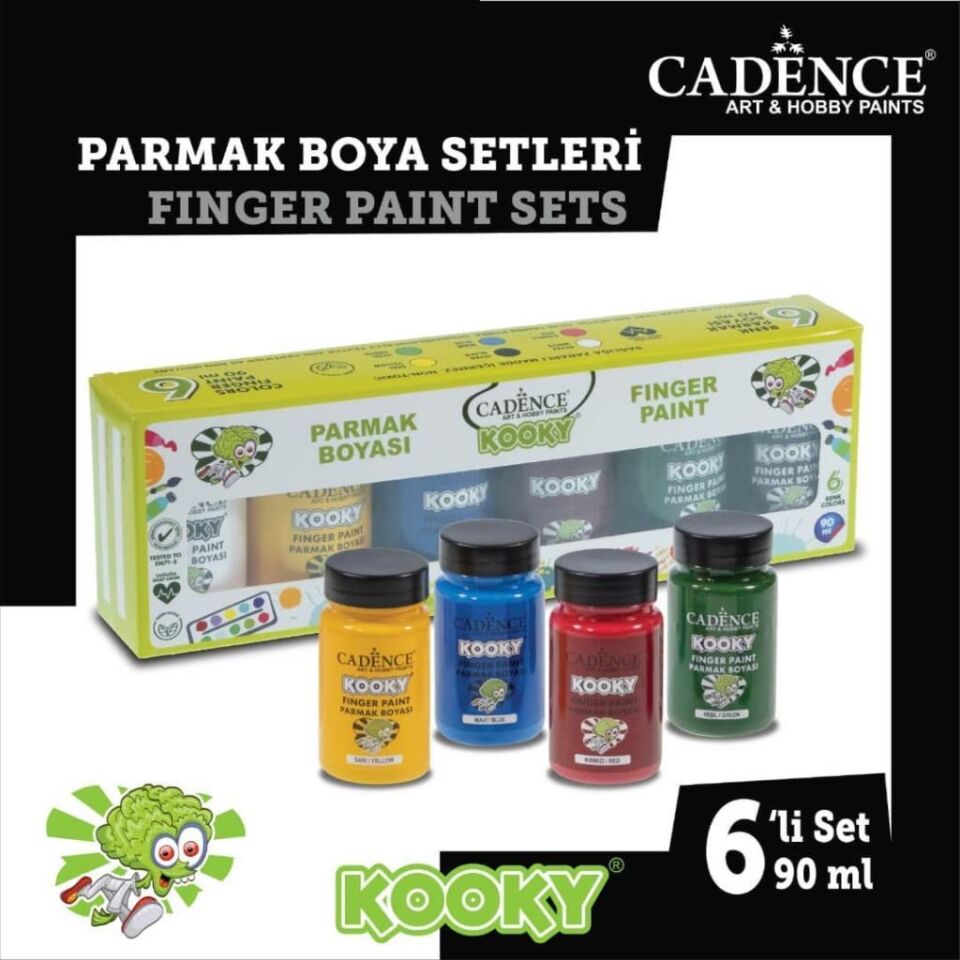 Cadence Kooky Parmak Boyası 90ml 6 lı Set1