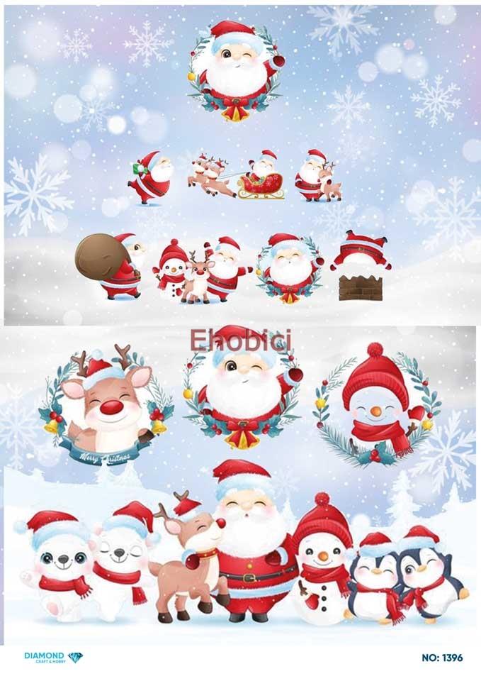 Diamond Pirinç Dekopaj Kağıdı - 1396