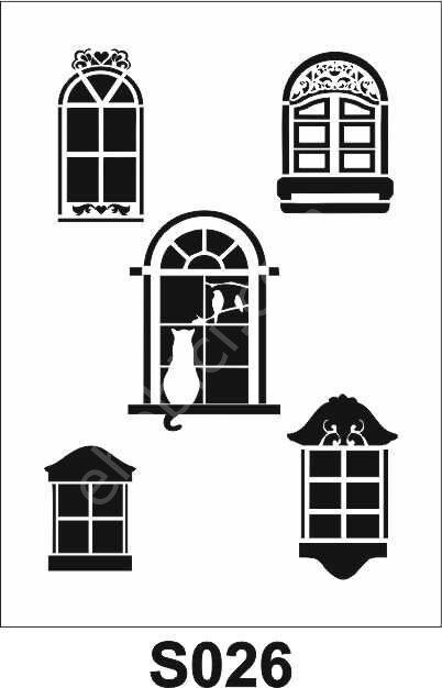 Diğer Karışık Desenler Stencil Şablon (21x30) S-026