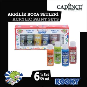 Cadence Kooky Akrilik Boya 59ml 6 lı Set1