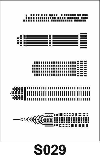 Diğer Karışık Desenler Stencil Şablon (25x35) S-029