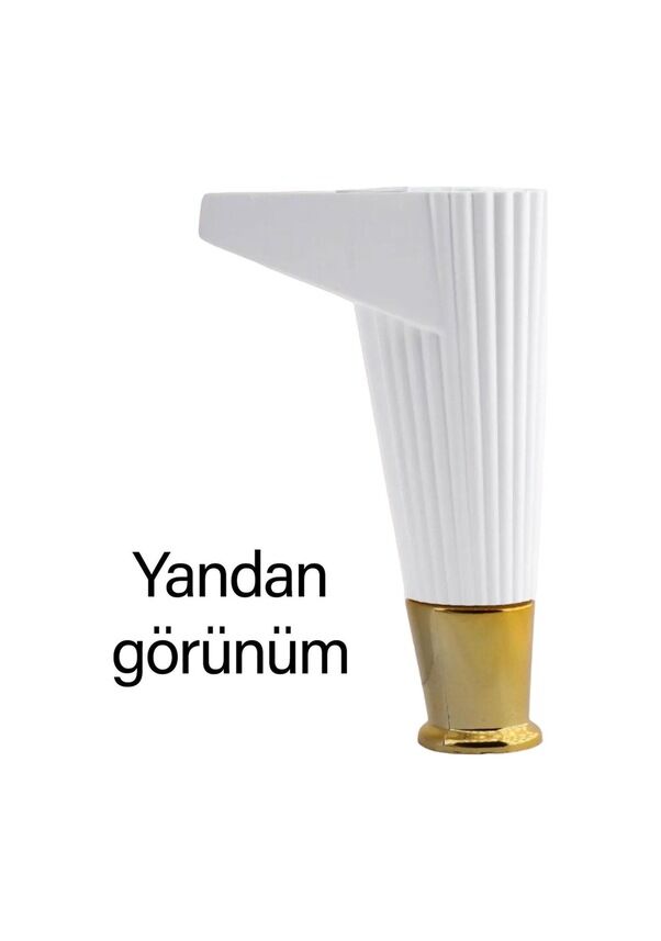 Mobilya Ayağı Çizgili Model 15cm Altın