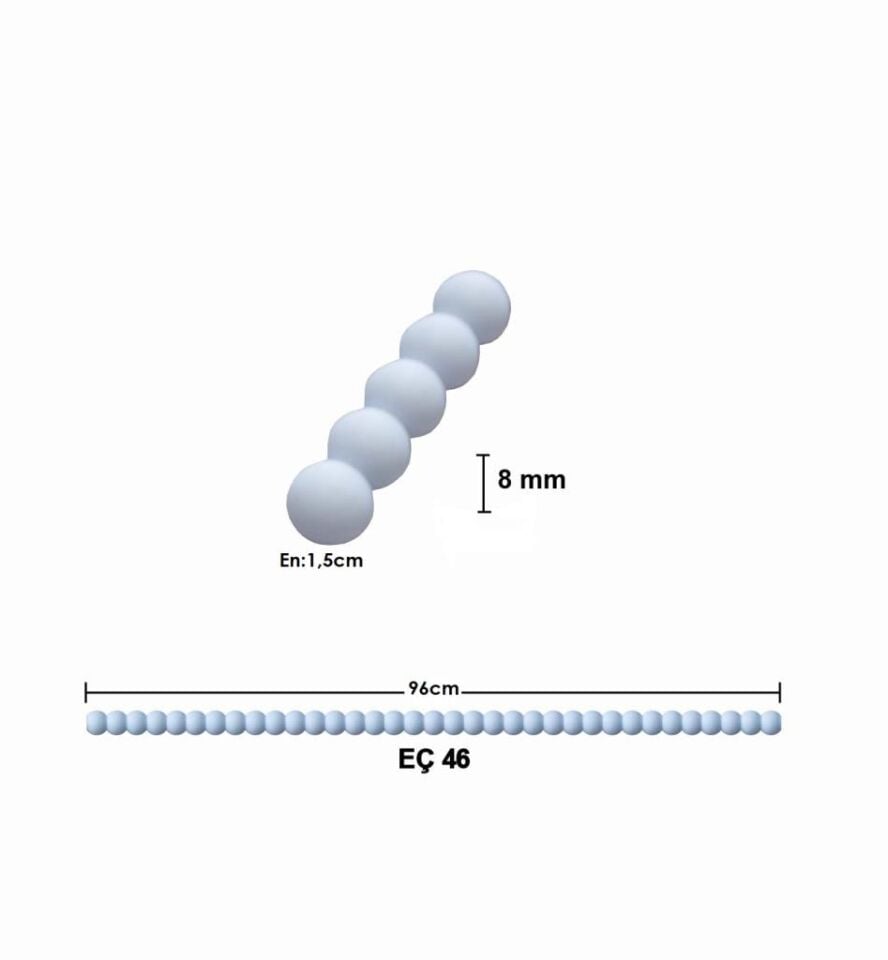 Bükülebilir Esnek Çıta 96cm x 1,5cm  EÇ-46/1 Boncuk Çıta