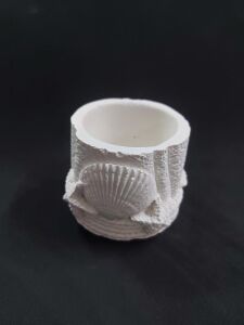 Deniz Kabuklu Saksı Kalemlik 9x6,5cm