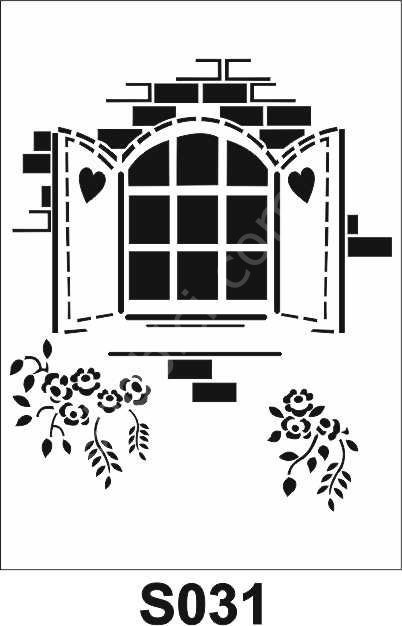 Diğer Karışık Desenler Stencil Şablon (21x30) S-031