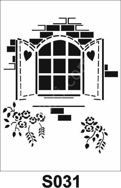 Diğer Karışık Desenler Stencil Şablon (21x30) S-031