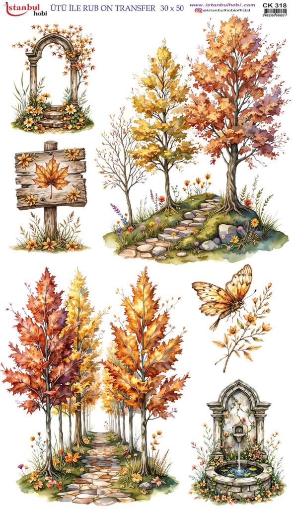 Ütü İle Rub On Transfer Kağıdı 30x50cm CK318