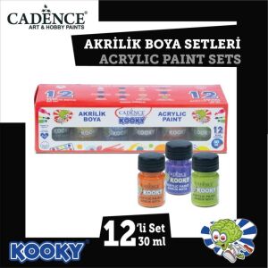Cadence Kooky Akrilik Boya 30ml 12 li Set2
