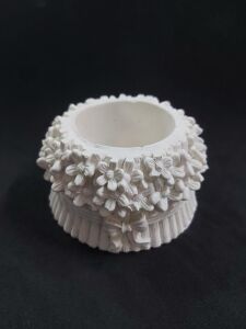 Dekoratif Çiçekli Saksı 11x6cm