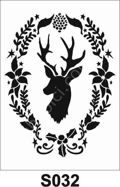 Diğer Karışık Desenler Stencil Şablon (21x30) S-032