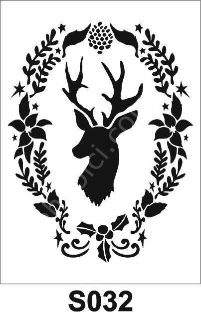 Diğer Karışık Desenler Stencil Şablon (21x30) S-032