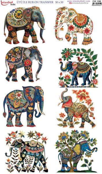 Ütü İle Rub On Transfer Kağıdı 30x50cm CK198