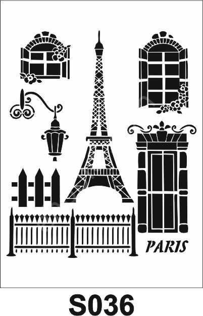 Diğer Karışık Desenler Stencil Şablon (21x30) S-036