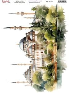 Pirinç Dekopaj Kağıdı 30x42cm PT-4148 Ayasofya
