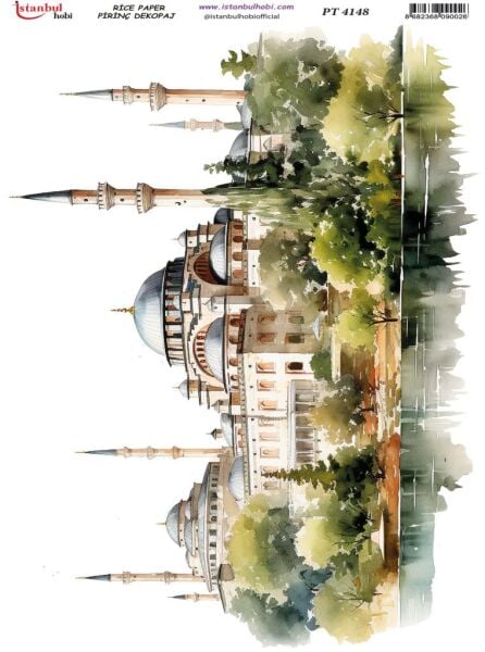 Pirinç Dekopaj Kağıdı 30x42cm PT-4148 Ayasofya