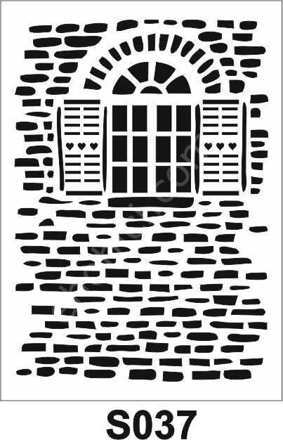 Diğer Karışık Desenler Stencil Şablon (21x30) S-037