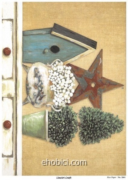 Lineart Pirinç Dekopaj Kağıdı Model - 2861