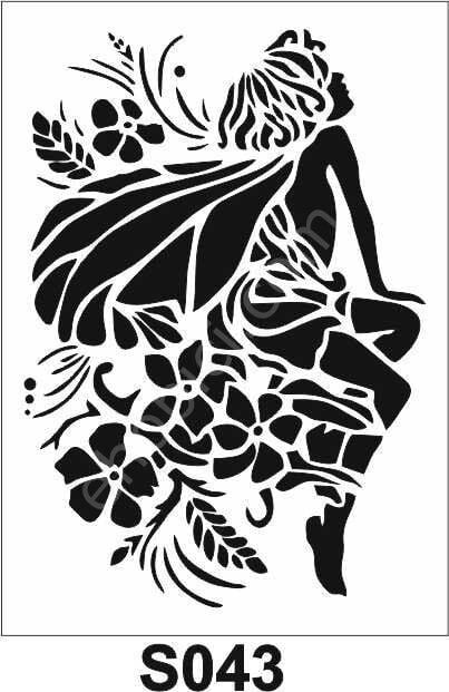 Diğer Karışık Desenler Stencil Şablon (21x30) S-043