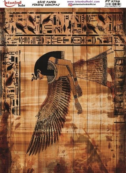 Pirinç Dekopaj Kağıdı 30x42cm PT-2729 Antik Mısır