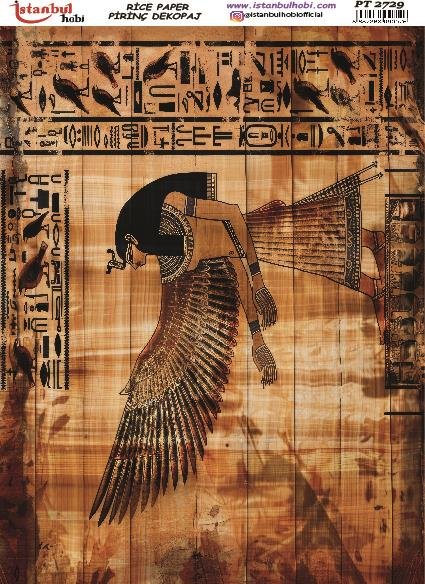 Pirinç Dekopaj Kağıdı 30x42cm PT-2729 Antik Mısır
