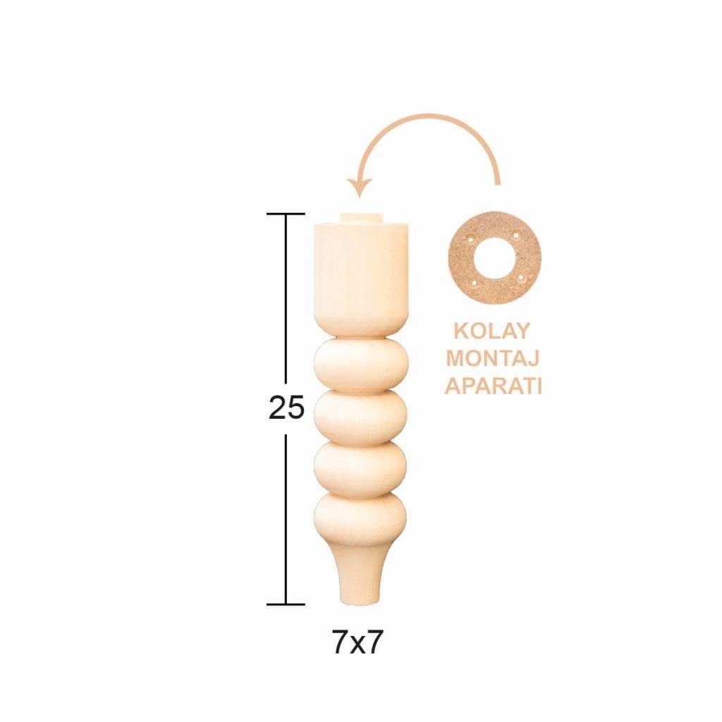 Torna Ayak 25cm Doğal Ağaç FT14