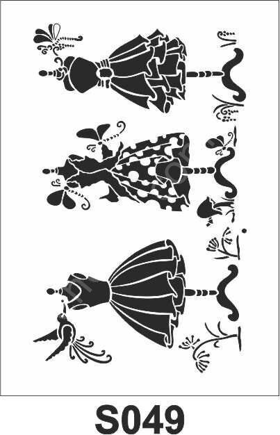 Diğer Karışık Desenler Stencil Şablon (21x30) S-049