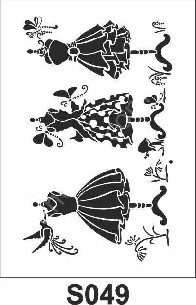 Diğer Karışık Desenler Stencil Şablon (21x30) S-049