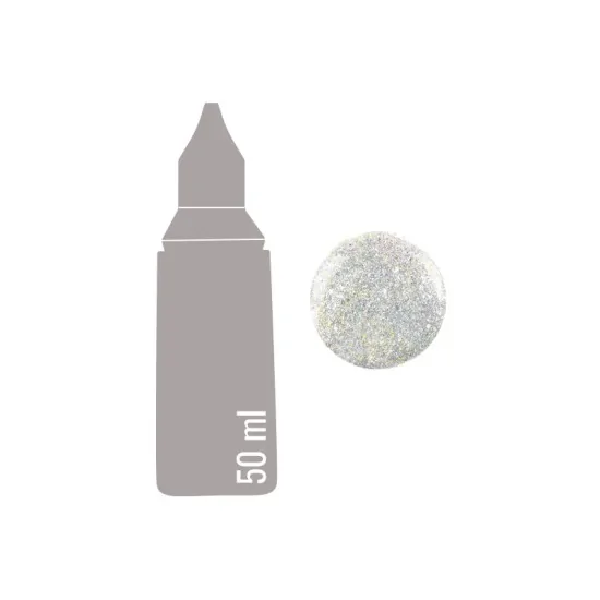 Cadence Simli Boncuk Boya 459 Gümüş Gökkuşağı 50ml