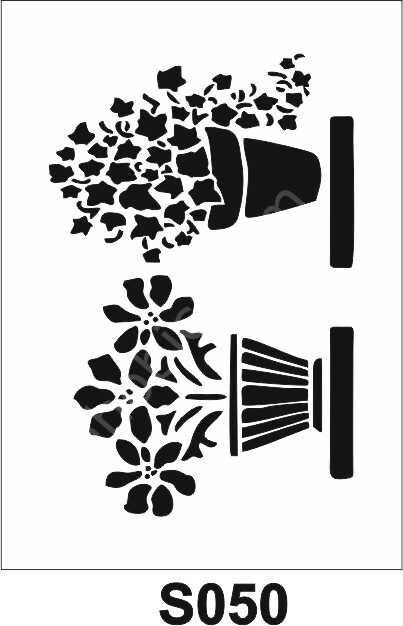 Diğer Karışık Desenler Stencil Şablon (21x30) S-050