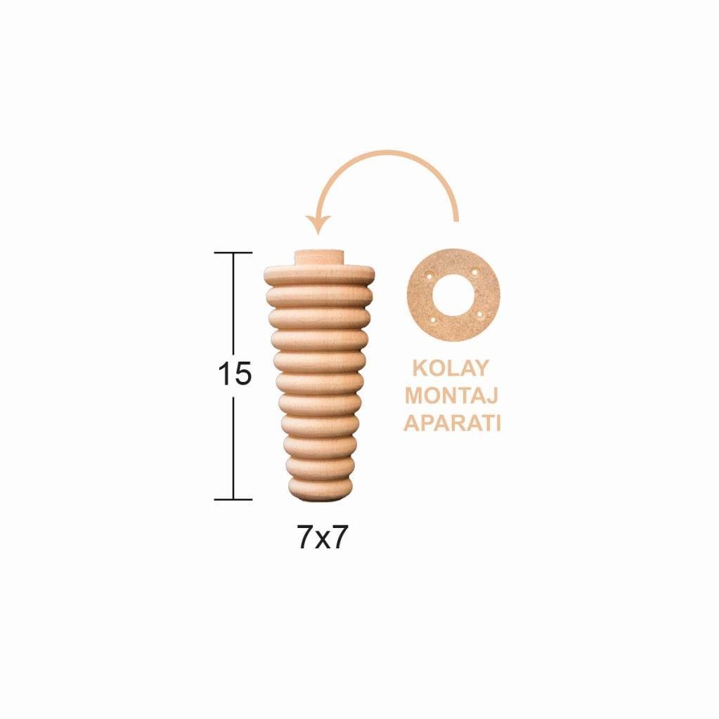 Torna Ayak 15cm Doğal Ağaç FT18