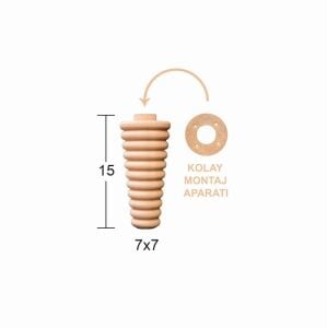 Torna Ayak 15cm Doğal Ağaç FT18
