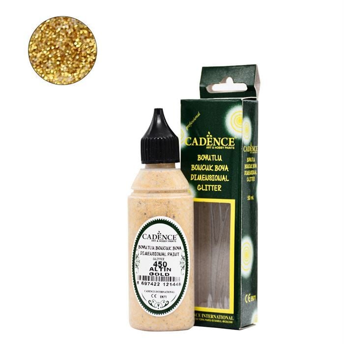 Cadence Simli Boncuk Boya 450 Altın 50ml