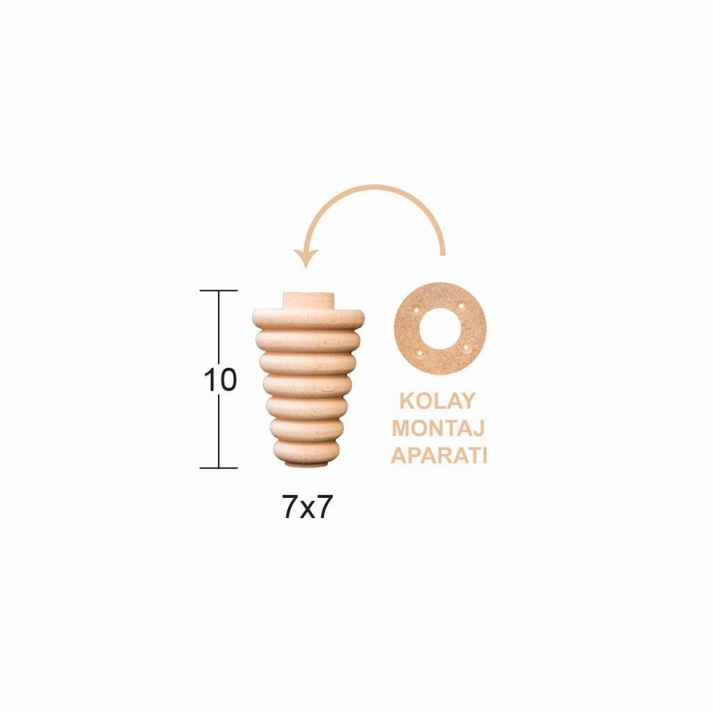 Torna Ayak 10cm Doğal Ağaç FT19