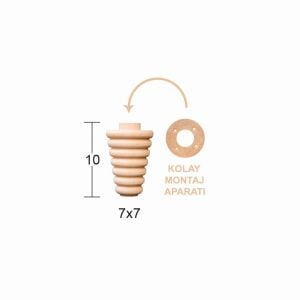 Torna Ayak 10cm Doğal Ağaç FT19