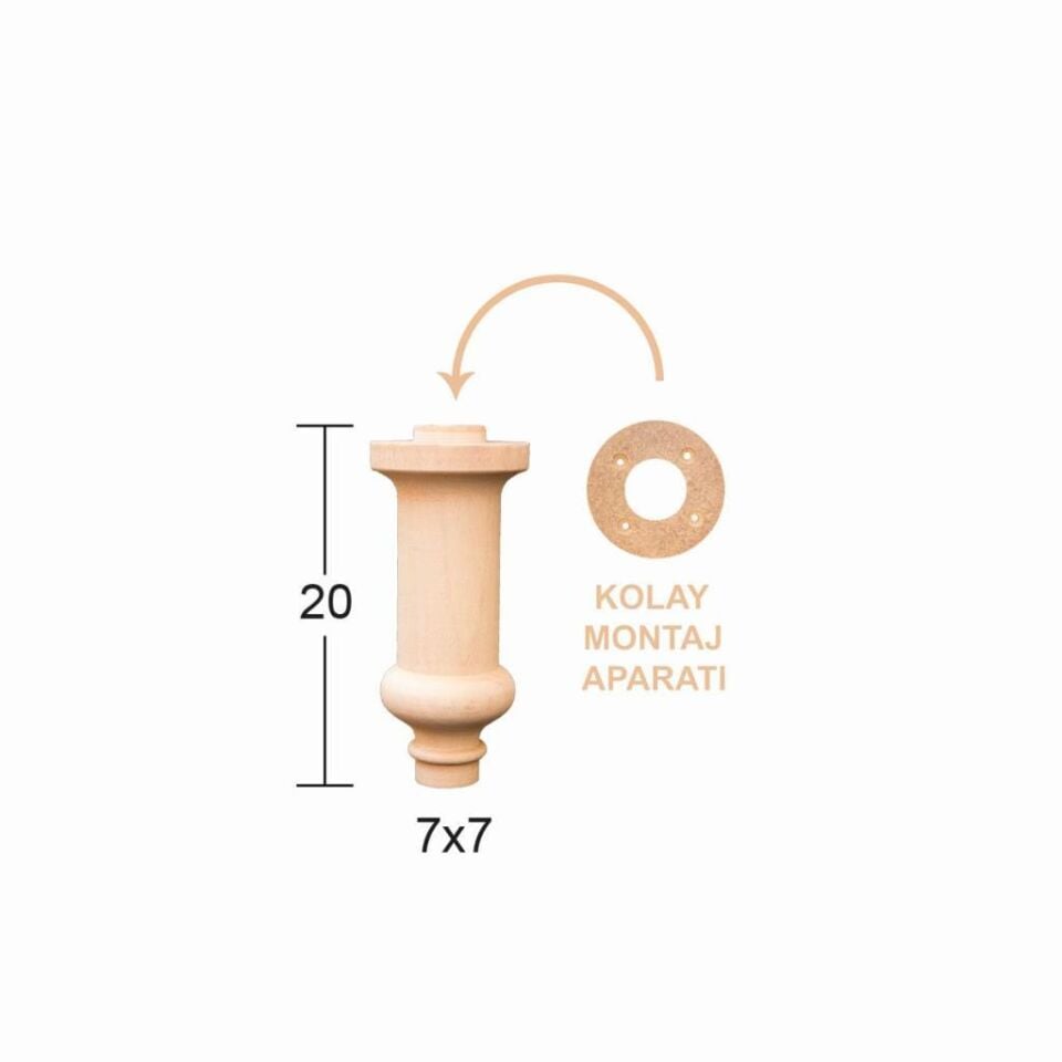 Torna Ayak 20cm Doğal Ağaç FT23